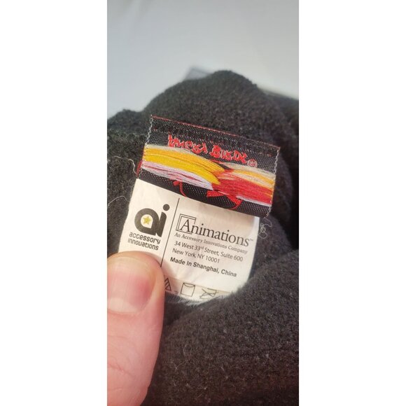 Angry Birds Beanie Winter Hat Ear Flap Pom Pom Knitted Black - Picture 7 of 8